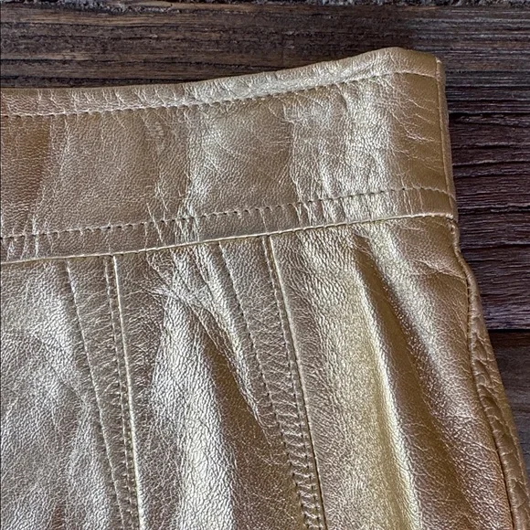 Vintage Escada 1990’s gold metallic mini pencil skirt EVC size Small (euro 38) - Picture 11 of 11